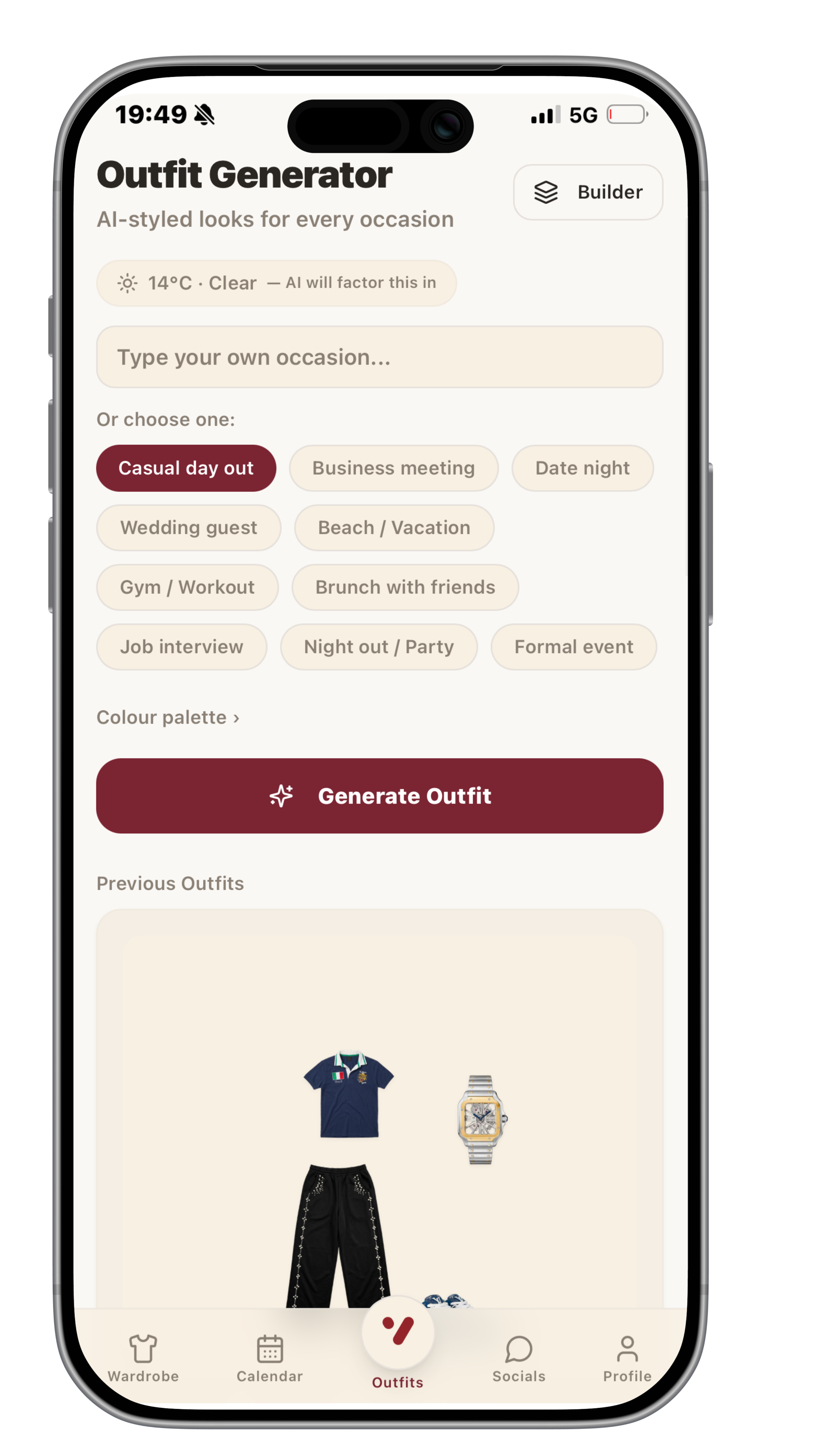 Vestis Outfit Generator - AI-styled looks for every occasion